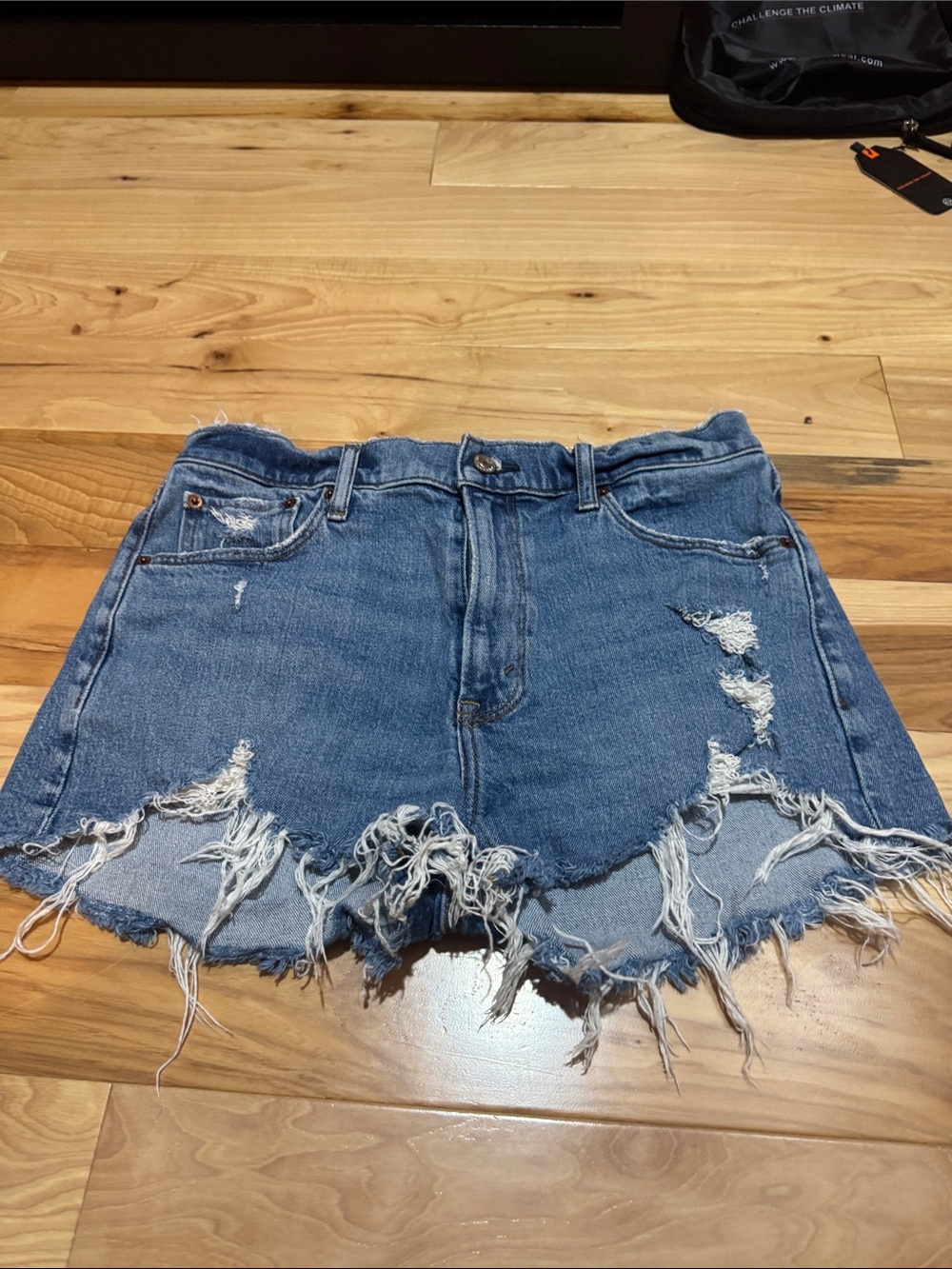 Abercrombie & Fitch Distressed Denim Cutoff Shorts - Blue